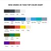 tank top color chart - Plants vs Zombies Store