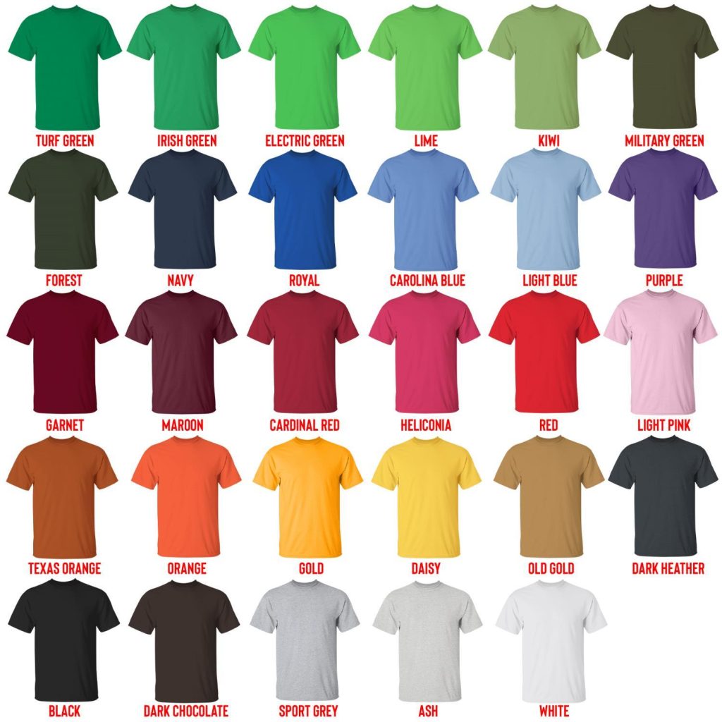 t shirt color chart - Plants vs Zombies Store